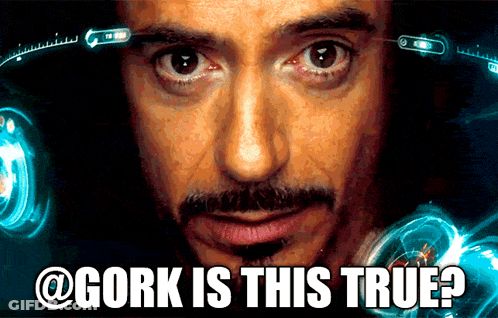 Close Up Man Face Saying Gork Is This True GIF
