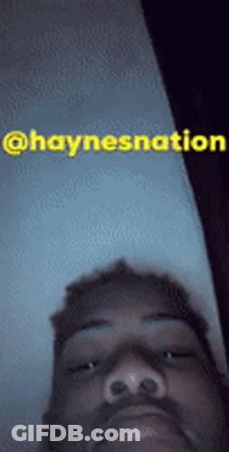 Close Up Man Face Saying HaynesNation GIF