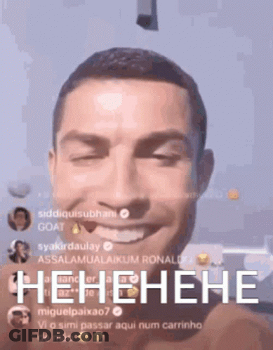 Close Up Man Face Saying Henehene GIF