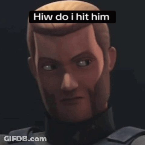 Close Up Man Face Saying How Do I Hit Him GIF