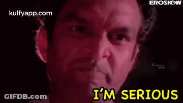 Close Up Man Face Saying I'm Serious GIF