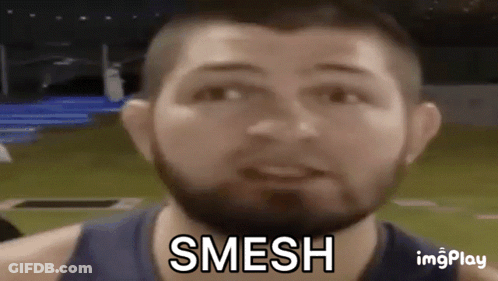 Close Up Man Face Saying Smesh GIF