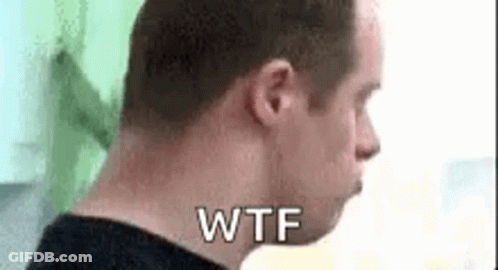 Close Up Man Face Saying WTF GIF