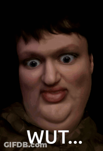 Close Up Man Face Saying Wut GIF