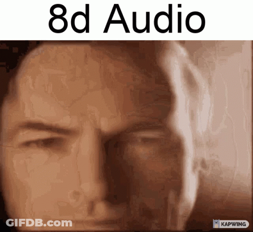 Close Up Man Face With 8D Audio GIF