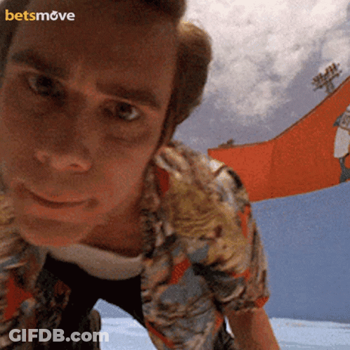 Close Up Man Face With Betsmove Logo GIF