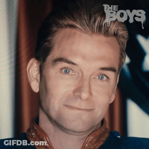 Close-Up Man Face With Boys Text GIF