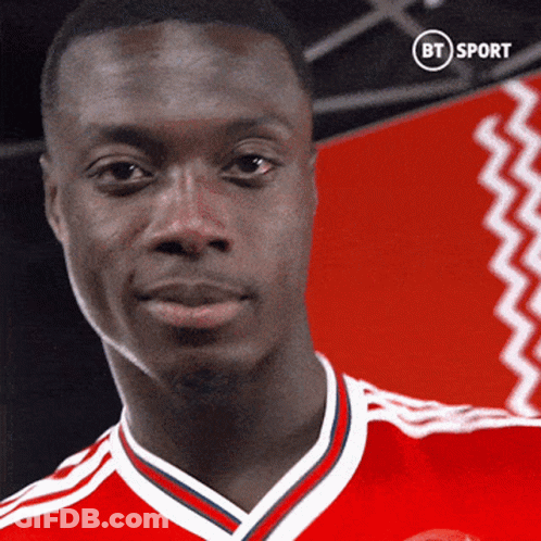 Close Up Man Face With BT Sport Logo GIF