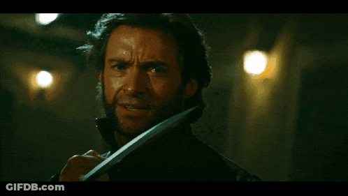 Close Up Man Face With Claws GIF