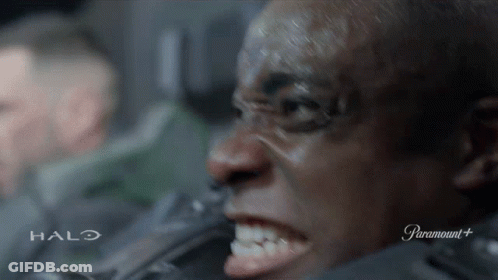 Close Up Man Face With Halo GIF