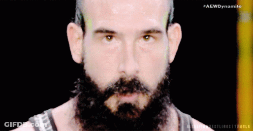 Close Up Man Face With Hashtag Aewdynamite GIF