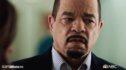 Close Up Man Face With Hashtag SVU GIF