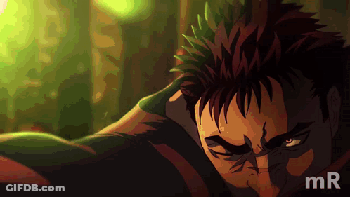Close Up Man Face With Letters MR GIF