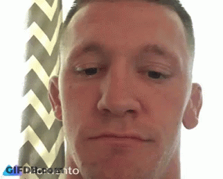Close Up Man Face With Momento Logo GIF