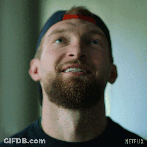 Close Up Man Face With Netflix Logo GIF
