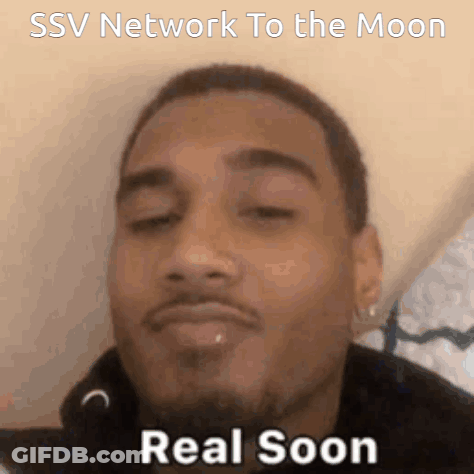 Close Up Man Face With Ssv Network To The Moon Real Soon GIF