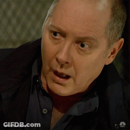 Close Up Man Face With #Theblacklist GIF