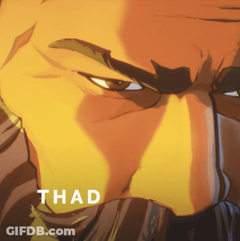 Close Up Man Face With Word Thad GIF