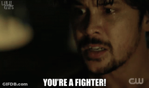 Close Up Man Face You're A Fighter GIF