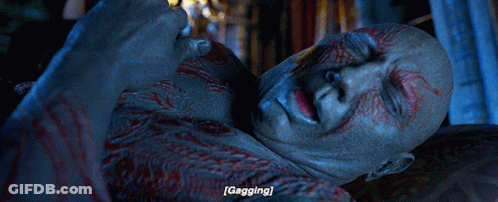 Close Up Man Gagging GIF