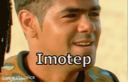 Close Up Man Imotep GIF