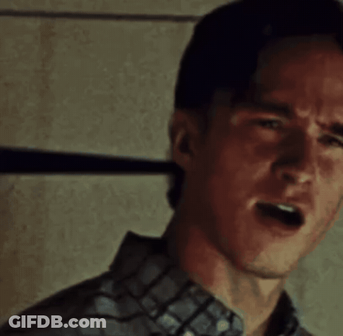 Close Up Man Making Funny Face GIF