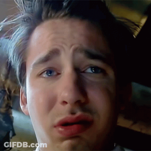Close Up Man Making Funny Face With Mouth Open GIF