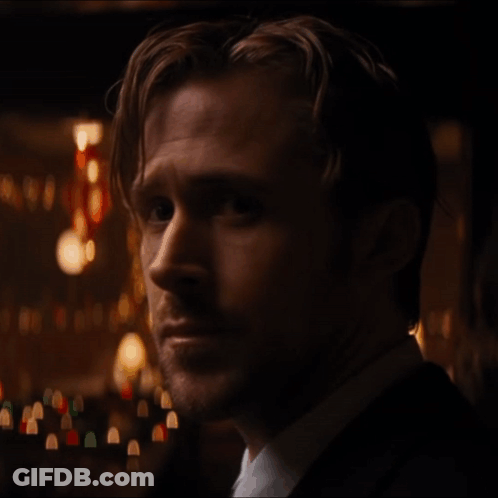 Close Up Man's Face Blurry Lights GIF
