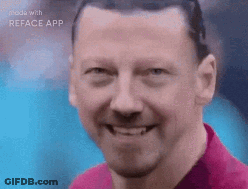 Close Up Man's Face Made With Reface App GIF