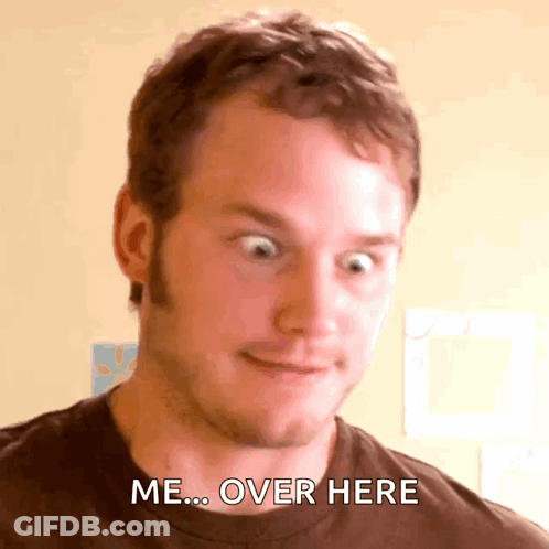 Close Up Man's Face Me Over Here GIF