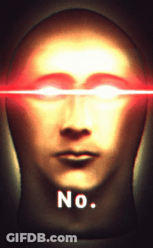 Close Up Man's Face Saying No GIF