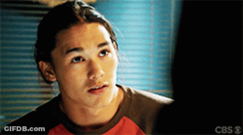 Close Up Man's Face With CBS GIF