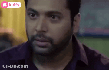 Close Up Man's Face With K Kulfy Logo GIF