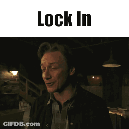 Close Up Man's Face With Lock In GIF
