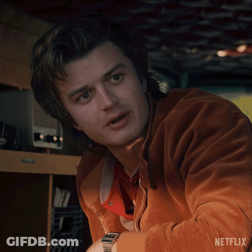 Close Up Man's Face With Netflix Logo GIF