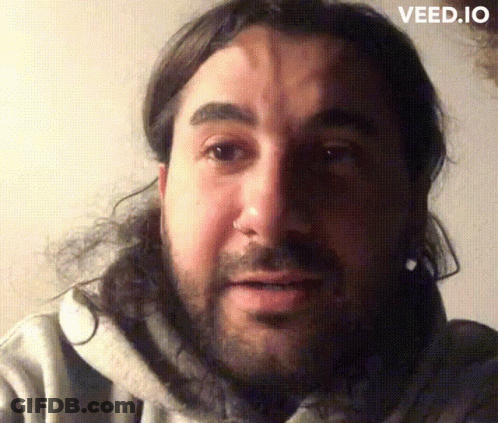 Close-Up Man's Face With Veed.io GIF