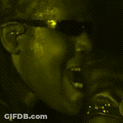 Close Up Man's Face Yellow Background GIF