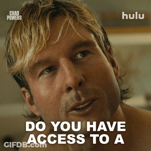 Close Up Man Saying Do You Have Access To A GIF
