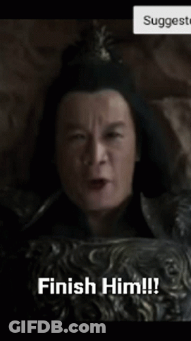 Close Up Man Saying Finish Him GIF