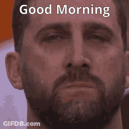 Close Up Man Saying Good Morning GIF
