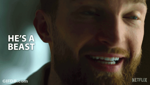 Close Up Man Saying He's A Beast GIF