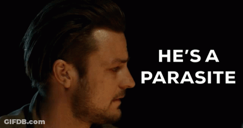 Close Up Man Saying He's A Parasite GIF
