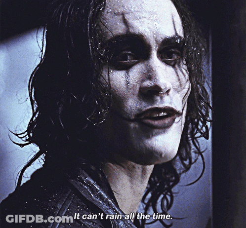 Close Up Man Saying It Can't Rain All The Time GIF