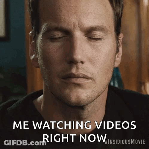 Close Up Man Saying Me Watching Videos Right Now GIF