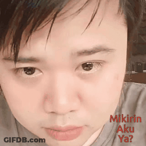 Close Up Man Saying Mikirin Aku Ya GIF
