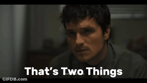 Close Up Man Saying That's Two Things GIF