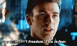 Close Up Man Saying This Isn't Freedom This Is Fear GIF