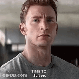 Close Up Man Saying Time To Suit Up GIF