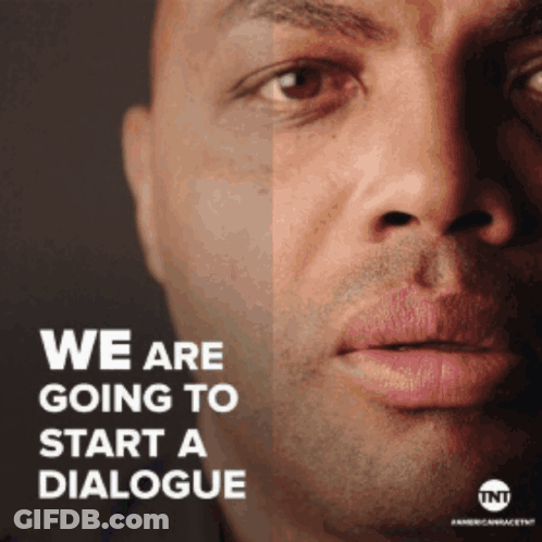 Close Up Man Saying We Are Going To Start A Dialogue GIF