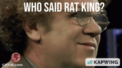 Close Up Man Saying Who Said Rat King GIF